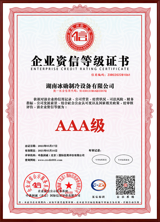 企业资信等级证书